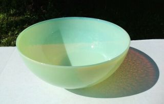 Large Yalos Casa Murano Opalescent Lime Green Bowl Translucent Italy 10 1/4 " D