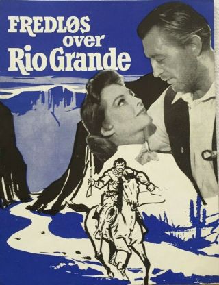 The Wonderful Country Robert Mitchum Julie London 1959 Vtg Danish Movie Program