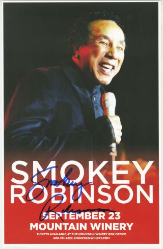 Smokey Robinson Autographed Concert Poster 2011