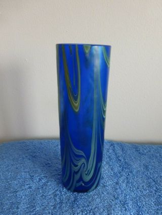 Okra Glass Oval Vase Nebula Bnib