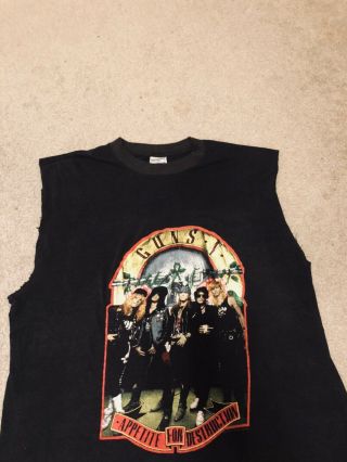 Guns N Roses Cutoff Tshirt Vintage Welcome To The Jungle Group Afd 1989