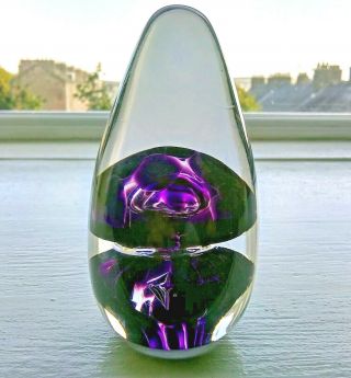Vintage Langham Glass Amethyst Topiary Paperweight 4 Inches High