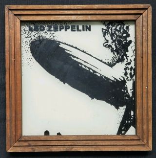 Vintage Led Zeppelin Carnival Mirror Mothership 7×7 " Rare