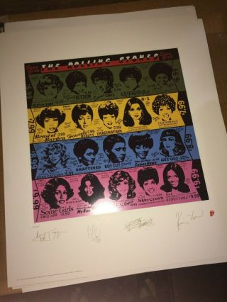 The Rolling Stones Some Girls Art Print Lithograph Mick Jagger Special