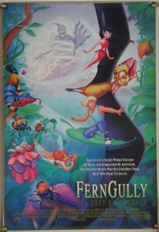 Fern Gully The Last Rainforest Rolled Orig 1sh Movie Poster Robin Williams 1992