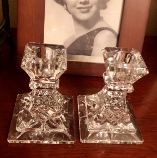 Waterford Crystal Candle Holders/candlesticks Pair ☆ 4 Inch ☆