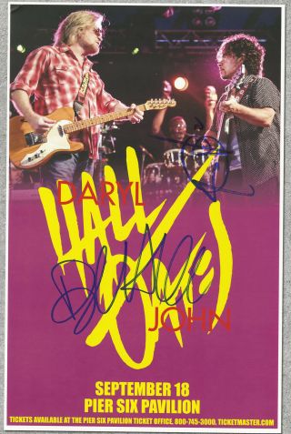 Hall & Oates Autographed Gig Poster Daryl Hall & John Oates Family Man