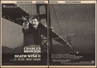 Death Wish Ii_orig.  1981 Trade Ad Promo / Poster_charles Bronson_jill Ireland