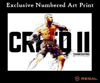 Creed Ii Michael B.  Jordan Rocky Limited Numbered Regal Poster Print 13x19