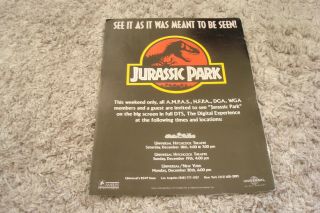 Jurassic Park Oscar Ad T - Rex,  Steven Spielberg & Shadowlands Anthony Hopkins