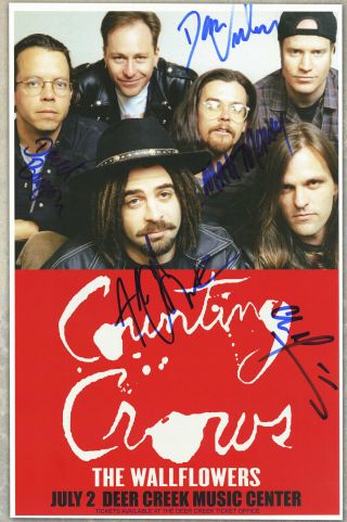 Counting Crows Autographed Signed Concert Poster Adam Duritz,  Dan Vickrey