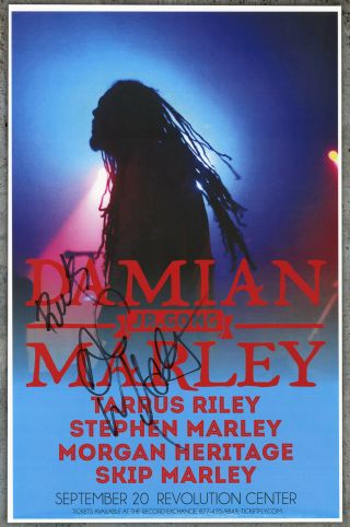 Damian Jr Gong Marley Autographed Gig Poster