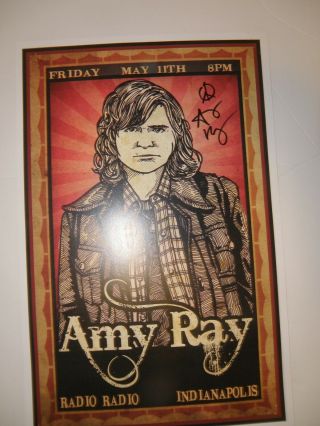 Amy Ray Indigo Girls Signed Poster Indianapolis