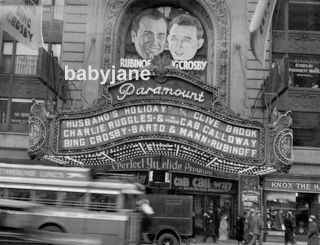067 Bing Crosby Rubinoff Cab Calloway In Person Theater Marquee Photo