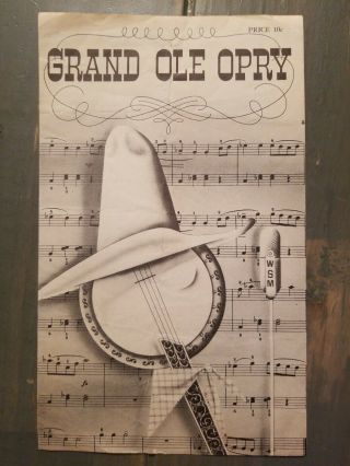 Grand Ole Opry Vintage Program November 16,  1957 Stars Galore