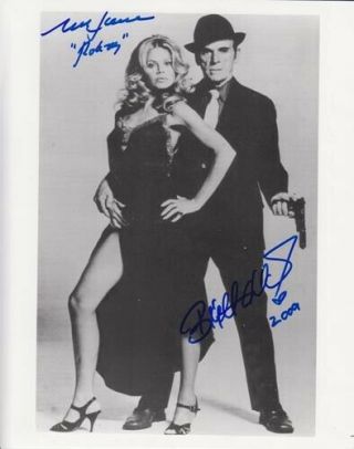 Marc Lawrence (,) & Britt Ekland Doulbe Signed Autograph James Bond 007 Mwgg Rar