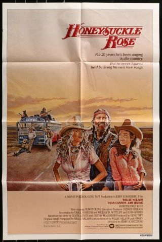Honeysuckle Rose (1980) - Movie Poster - Willie Nelson Country Music