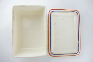 Vintage Harker Pottery Monterey Art Deco Lidded Butter Dish with Lid 8