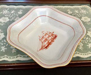 SPODE TRADE WINDS RED SQUARE Serving BOWL 9 