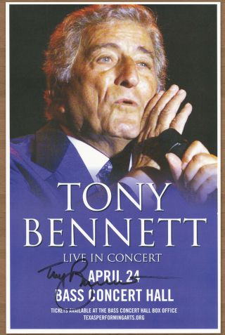 Tony Bennett Autographed Gig Poster I Left My Heart In San Francisco