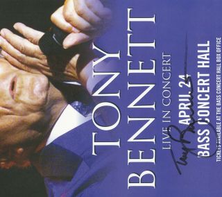 Tony Bennett autographed gig poster I Left My Heart In San Francisco 2