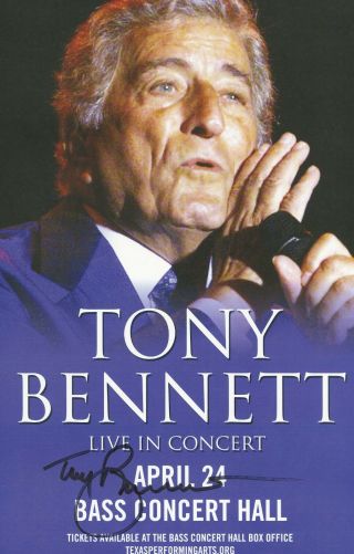 Tony Bennett autographed gig poster I Left My Heart In San Francisco 3