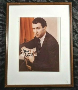 James " Jimmy " Stewart Autographed Signed 8x10 Photo Actor Wonderful Life W/