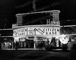 8x10 Print Citizen Kane Premier 1941 Hawaii Theatre Orson Welles Ck1