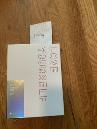 Bts Love Yourself World Tour In Seoul Blu - Ray With Yoongi Insert And Group Pc