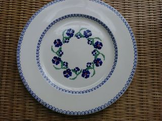 Nicholas Mosse Pottery 10 3/4 Inch Dinner Plate In Pansy Pattern $59.  99