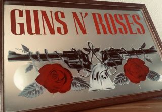 Vintage Guns N Roses Mirror Fair Prize Carnival Prize Rare 1980’s