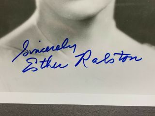 ESTHER RALSTON AUTOGRAPH 8x10 BW Signed Photo ACTRESS 