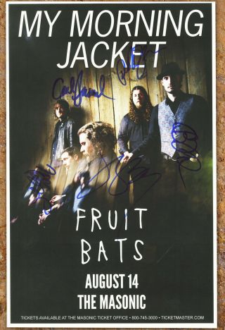 My Morning Jacket Autographed Gig Poster Jim James,  Tom Blankenship