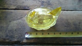 Yellow Fenton Glass Hen on a Nest 2