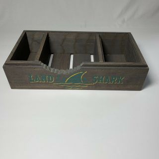 Landshark Lager Rare Wooden Condiment Tray Caddy Jimmy Buffett Margaritaville