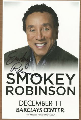Smokey Robinson Autographed Gig Poster The Tears Of A Clown