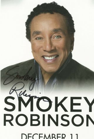 Smokey Robinson autographed gig poster The Tears Of A Clown 3