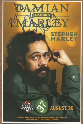 Damian Marley Autographed Gig Poster Jr.  Gong