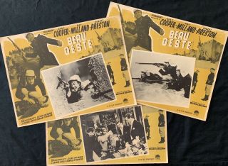 Beau Geste Gary Cooper Ray Milland Susan Hayward (3) Mexican Lobby Cards 1939