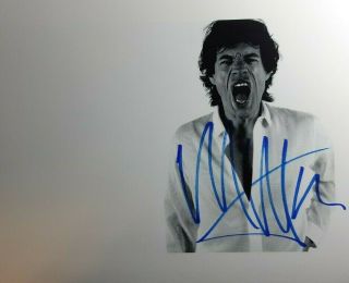 Mick Jagger " The Rolling Stones " Authentic Autograph 8 X 10 Photo W/coa
