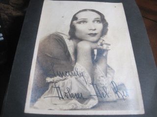 Silent Film Actor Dolores Del Rio Promo Photograph Impressed Autograph