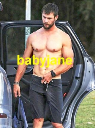 Chris Hemsworth Sexy Barechested In Wet Shorts Photo 9