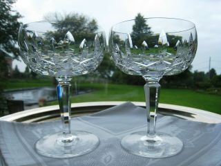 Waterford Irish Crystal.  Kildare.  5 1/4 " Coupe Champagne Glasses.  Set Of Two