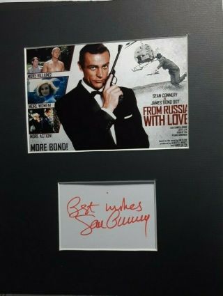 Sean Connery " James Bond 007 " Authentic Autograph 8 X 10 Photo Display W/coa
