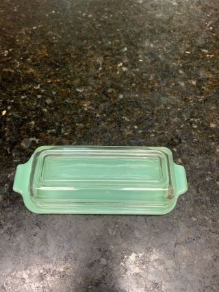 Vintage Jadeite Green Fire King Butter Dish Oven Ware