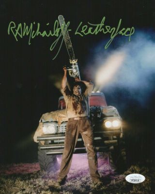 R.  A.  Mihailoff Autograph 8x10 Photo Texas Chainsaw Massacre Signed Jsa