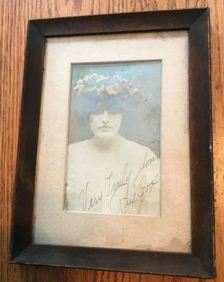 Circa 1910 Ray Cox Flint Signed Autograped Framed Photo Stage Actress