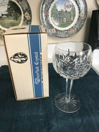 7 3/4 " Waterford Lismore Cut Crystal Oversized Wine Glass Goblet