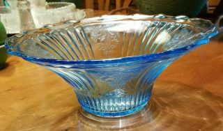Anchor Hocking Mayfair Blue Flared Bowl 1931 - 1938 - Discontinued
