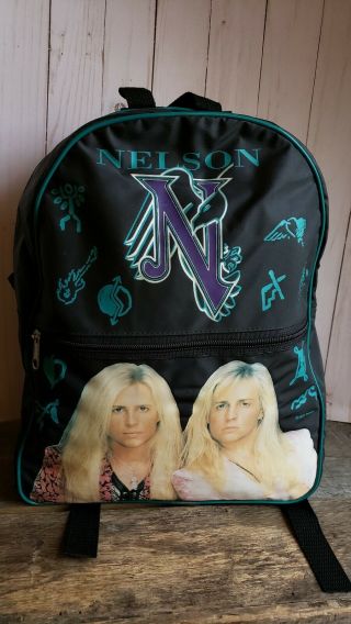 Vintage 90s Nelson Band Backpack 1991 Kids School Bag